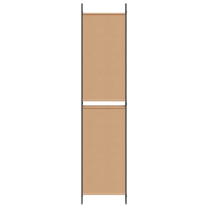 5-Panel Room Divider Beige 250 x 220 cm Fabric