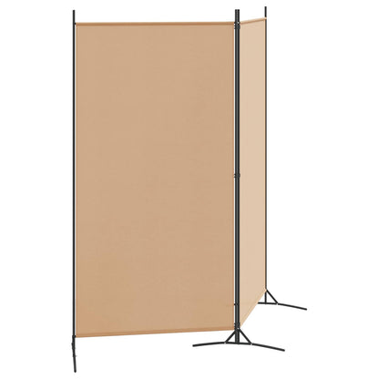 2-Panel Room Divider Beige 175 x 180 cm Fabric