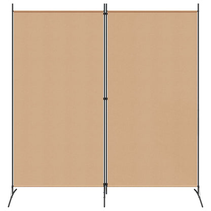2-Panel Room Divider Beige 175 x 180 cm Fabric