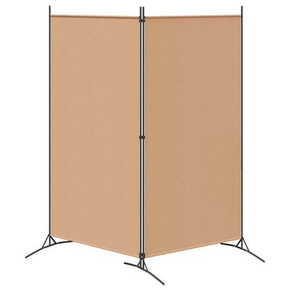 2-Panel Room Divider Beige 175 x 180 cm Fabric