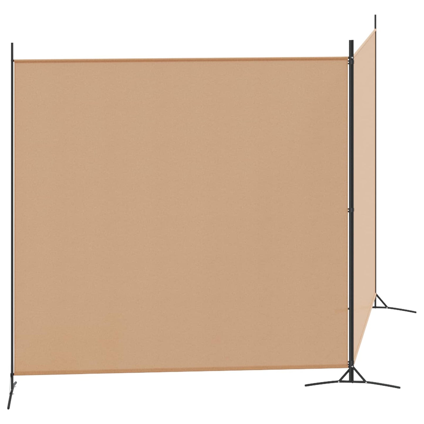 2-Panel Room Divider Beige 348 x 180 cm Fabric