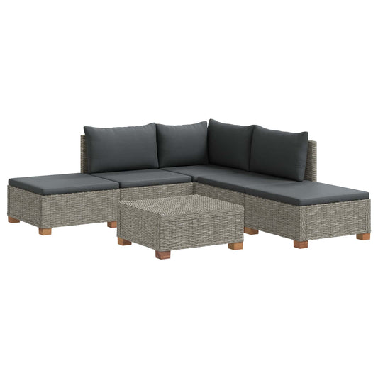 6 pcs Rattan Lounge Set with Cushions GENDT Natural Rattan