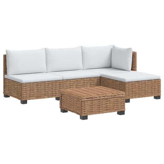 5 pcs Rattan Lounge Set with Cushions GENDT Natural Rattan