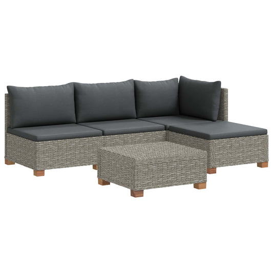 5 pcs Rattan Lounge Set with Cushions GENDT Natural Rattan