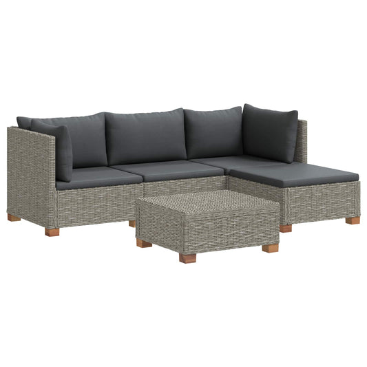 5 pcs Rattan Lounge Set with Cushions GENDT Natural Rattan