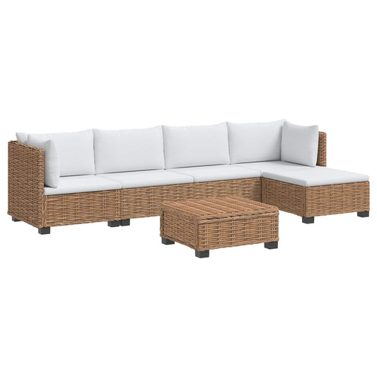 6 pcs Rattan Lounge Set with Cushions GENDT Natural Rattan