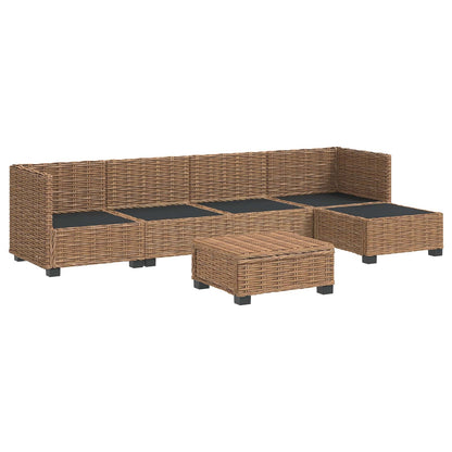 6 pcs Rattan Lounge Set with Cushions GENDT Natural Rattan