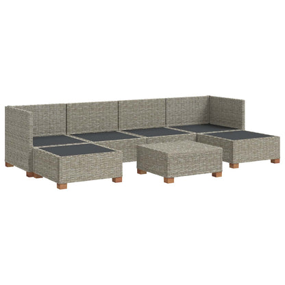 7 pcs Rattan Lounge Set with Cushions GENDT Natural Rattan