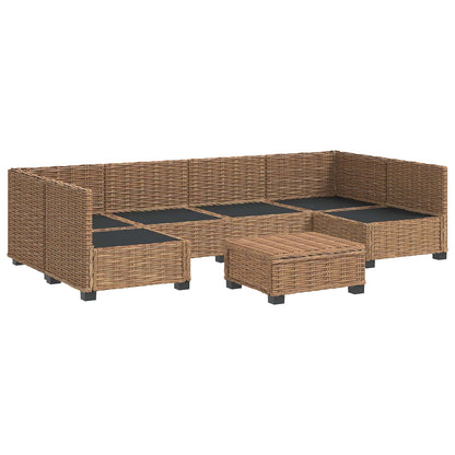 7 pcs Rattan Lounge Set with Cushions GENDT Natural Rattan