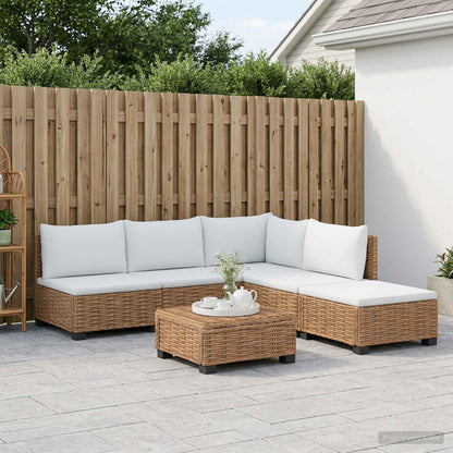 6 pcs Rattan Lounge Set with Cushions GENDT Natural Rattan