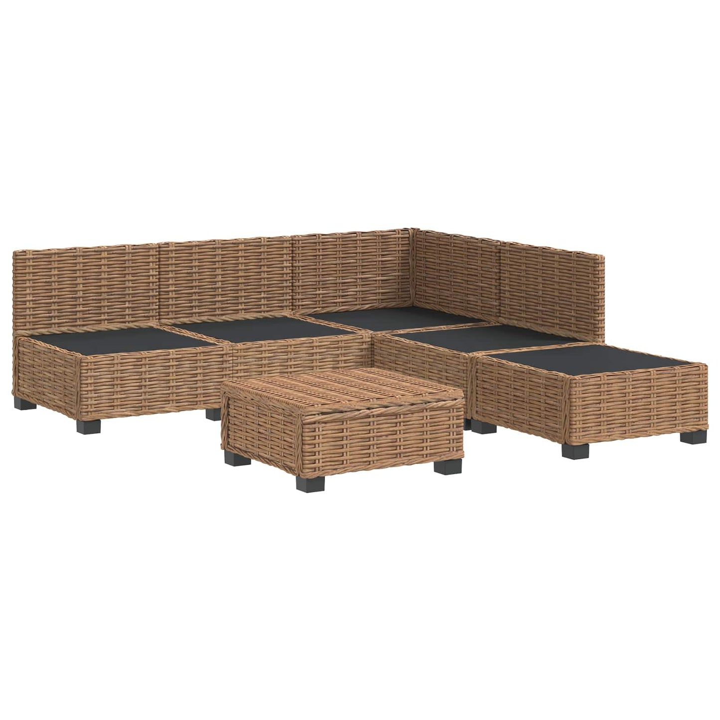 6 pcs Rattan Lounge Set with Cushions GENDT Natural Rattan