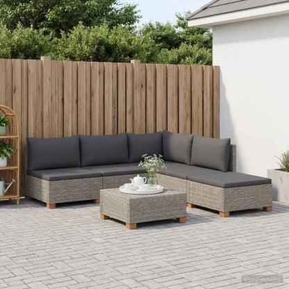 6 pcs Rattan Lounge Set with Cushions GENDT Natural Rattan