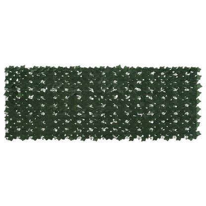 Balcony Screen with Leaves Dark Green 200 x 75 cm