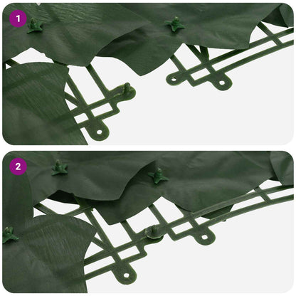 Balcony Screen with Leaves Dark Green 300 x 150 cm
