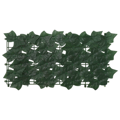 Balcony Screen with Leaves Dark Green 300 x 150 cm