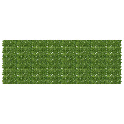 Balcony Screen with Leaves Green and Yellow 400 x 150 cm