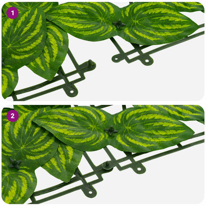 Balcony Screen with Leaves Green and Yellow 500 x 150 cm