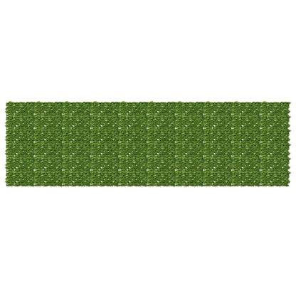 Balcony Screen with Leaves Green and Yellow 500 x 150 cm