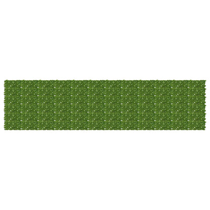 Balcony Screen with Leaves Green and Yellow 600 x 150 cm