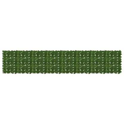 Balcony Screen with Leaves Green 400 x 75 cm