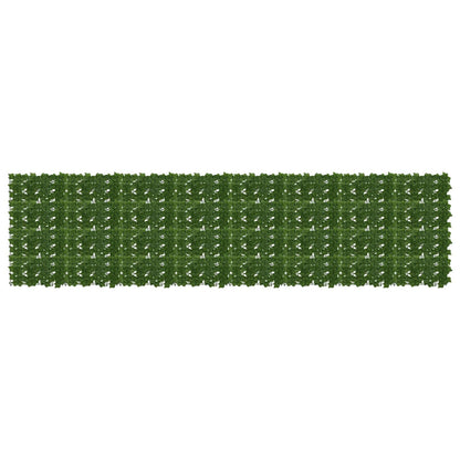 Balcony Screen with Leaves Green 400 x 100 cm