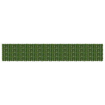 Balcony Screen with Leaves Green 600 x 100 cm
