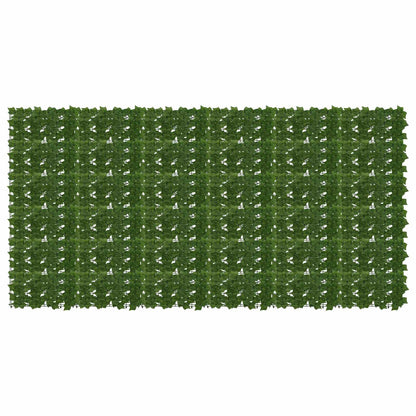 Balcony Screen with Leaves 300 x 150 cm Polyethylene and Fabric
