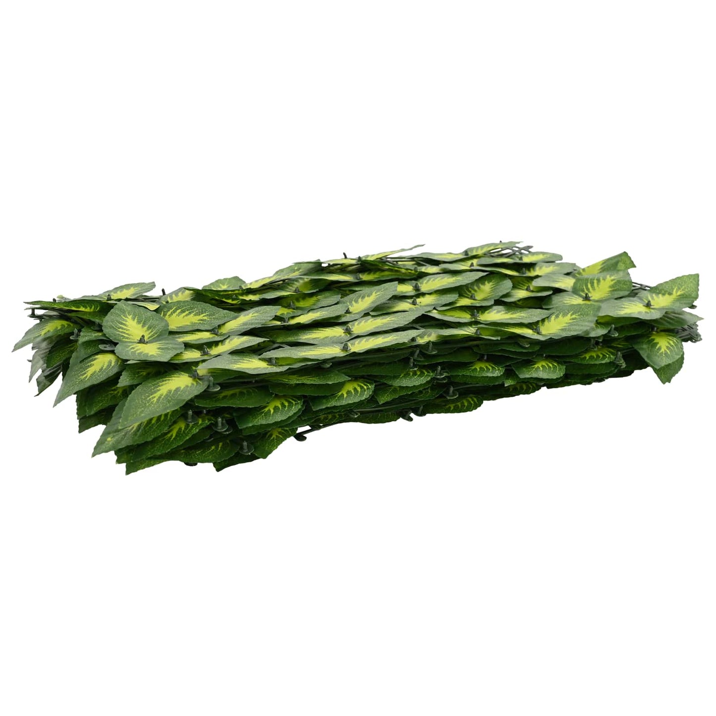 Balcony Screen with Leaves Green and Yellow 500 x 100 cm