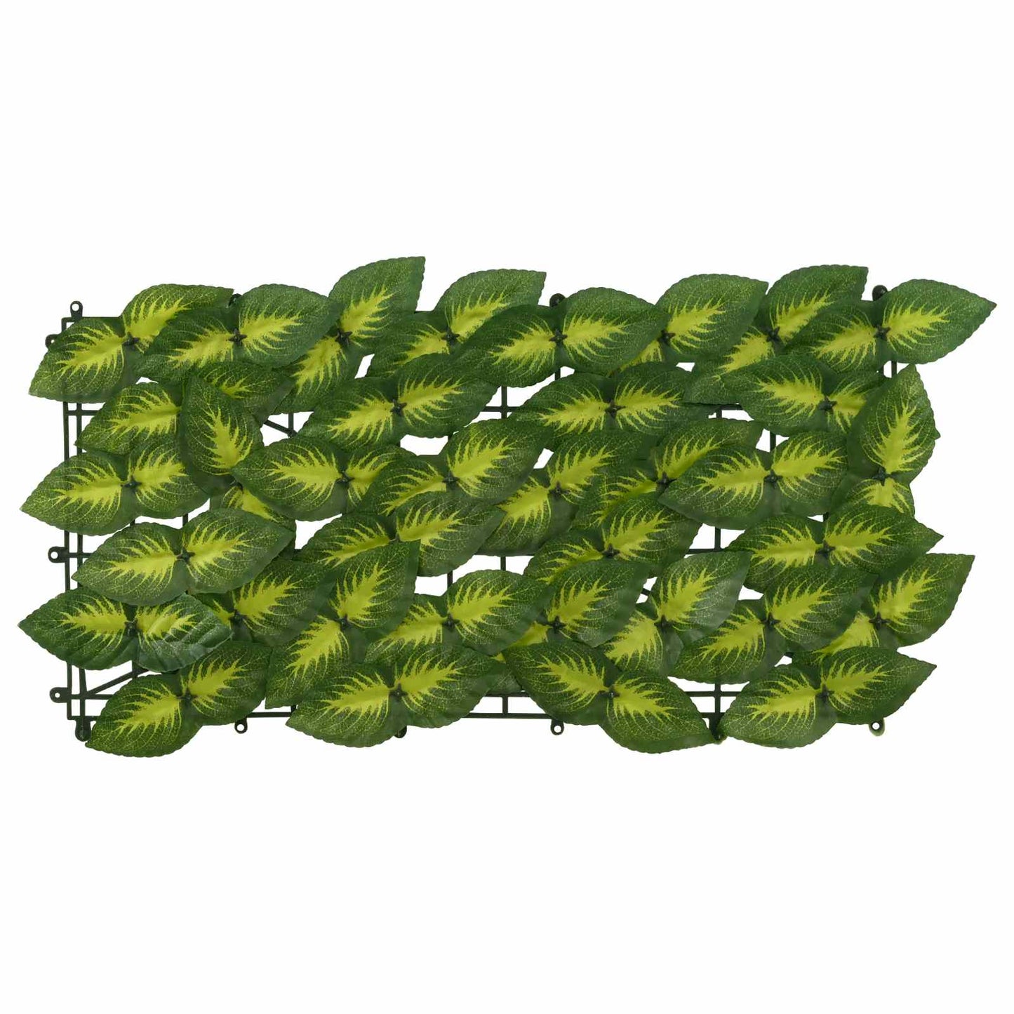 Balcony Screen with Leaves Green and Yellow 500 x 100 cm