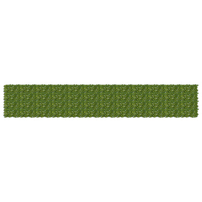 Balcony Screen with Leaves Green and Yellow 600 x 100 cm