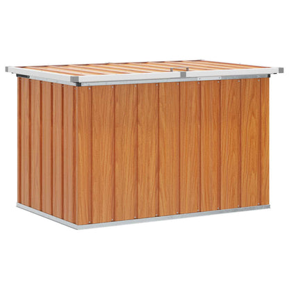 Outdoor Storage Box Wood 109 x 67 x 65 cm Galvanised Steel