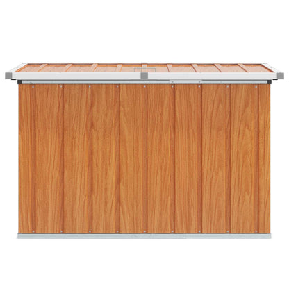 Outdoor Storage Box Wood 109 x 67 x 65 cm Galvanised Steel