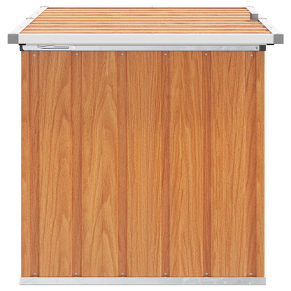 Outdoor Storage Box Wood 109 x 67 x 65 cm Galvanised Steel