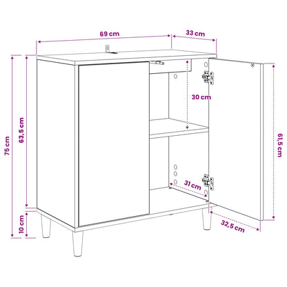 Sideboard BREMEN Sonoma 69 x 33 x 75 cm Engineered Wood