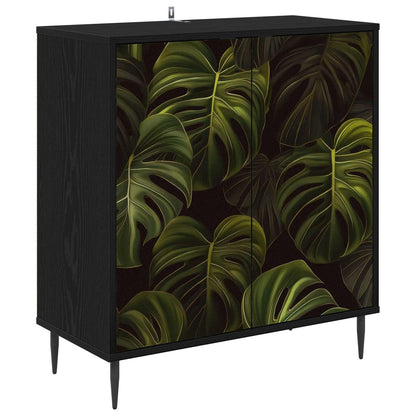 Sideboard ELBURG Black Oak 69 x 33 x 76 cm Engineered Wood