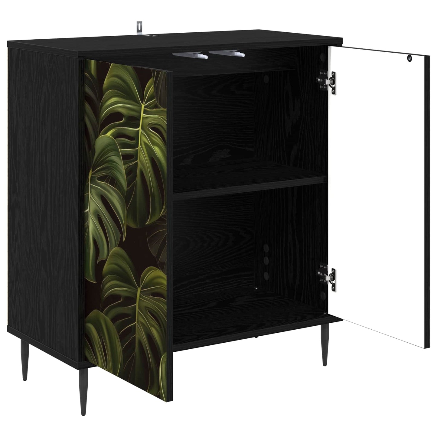 Sideboard ELBURG Black Oak 69 x 33 x 76 cm Engineered Wood