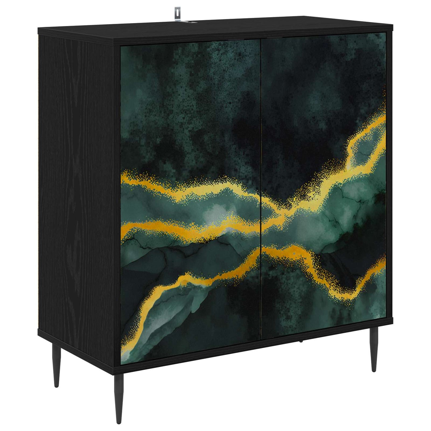 Sideboard WIJHE Black Oak 69 x 33 x 76 cm Engineered Wood