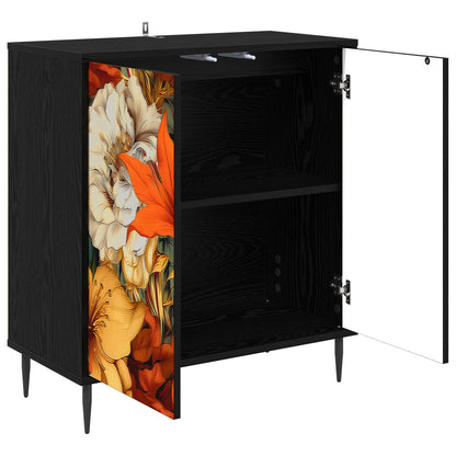 Sideboard GENNEP Black Oak 69 x 33 x 76 cm Engineered Wood