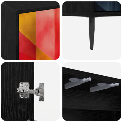Sideboard HEESCH Black Oak 69 x 33 x 76 cm Engineered Wood