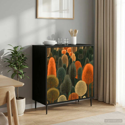 Sideboard ZAANDAM Black Oak 69 x 33 x 76 cm Engineered Wood