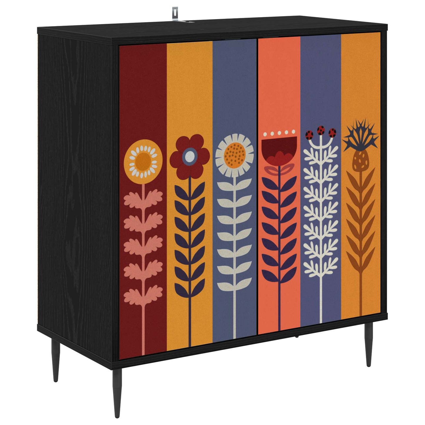 Sideboard ESSEN Black Oak 69 x 33 x 76 cm Engineered Wood