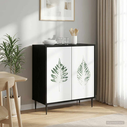 Sideboard HANAU Black Oak 69 x 33 x 76 cm Engineered Wood