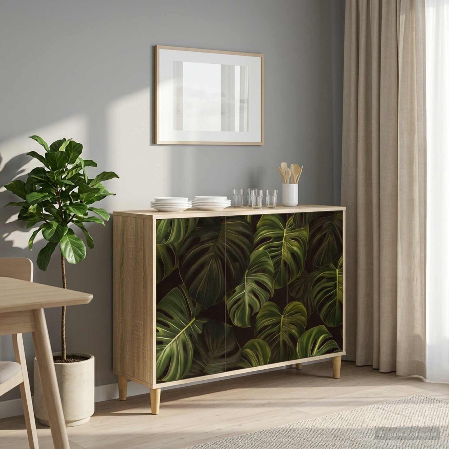 Sideboard ELBURG Sonoma 102 x 33 x 75 cm Engineered Wood