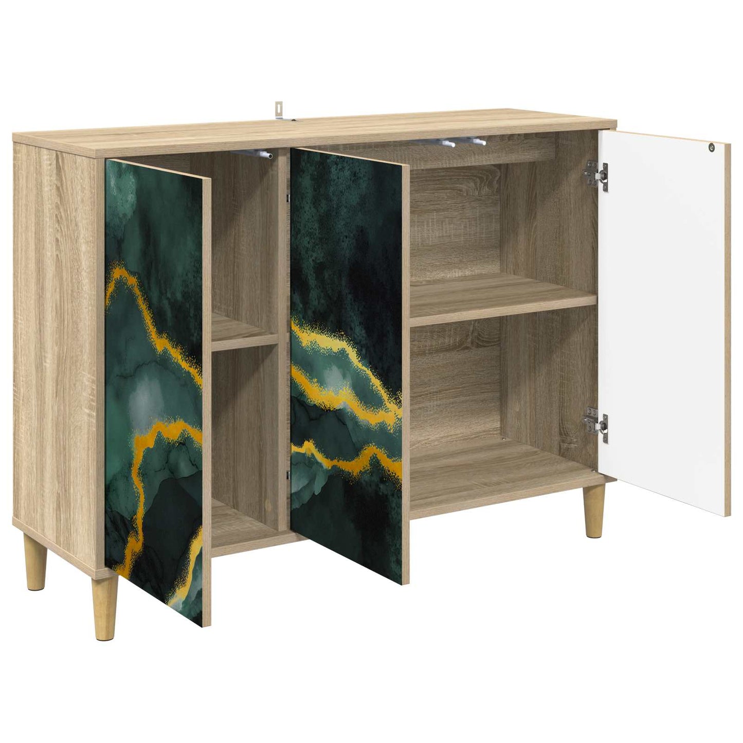 Sideboard WIJHE Sonoma 102 x 33 x 75 cm Engineered Wood