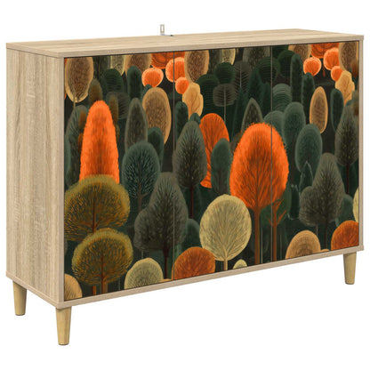 Sideboard ZAANDAM Sonoma 102 x 33 x 75 cm Engineered Wood