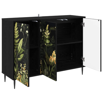 Sideboard RHENEN Black Oak 102 x 33 x 76 cm Engineered Wood