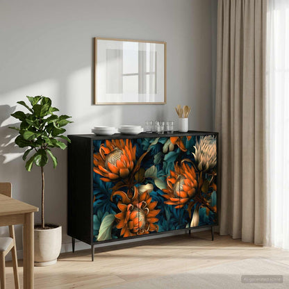 Sideboard LOCHEM Black Oak 102 x 33 x 76 cm Engineered Wood