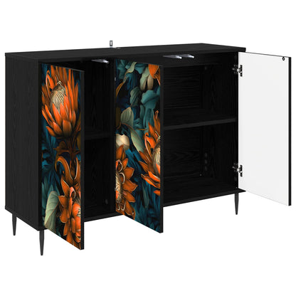 Sideboard LOCHEM Black Oak 102 x 33 x 76 cm Engineered Wood