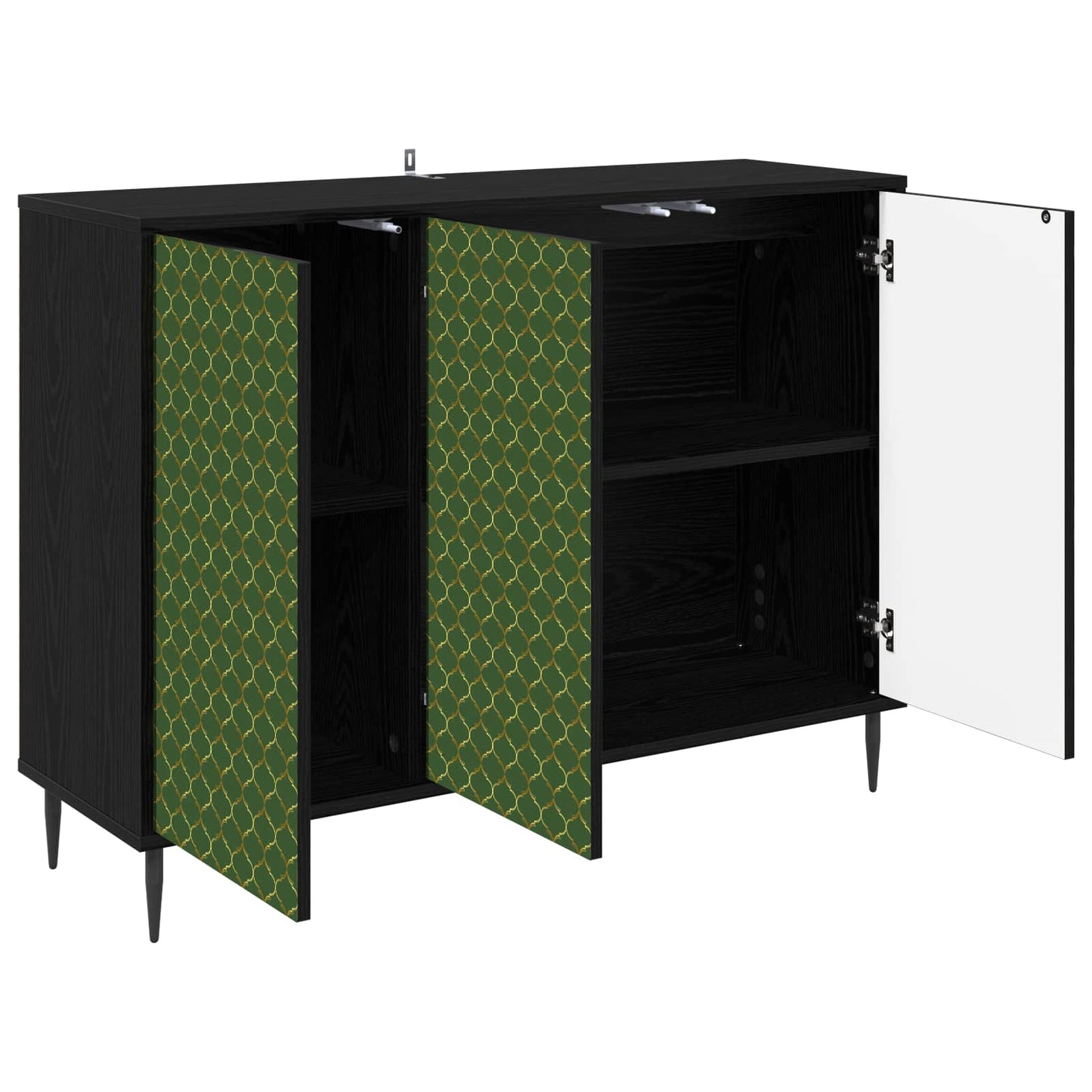 Sideboard GELEEN Black Oak 102 x 33 x 76 cm Engineered Wood