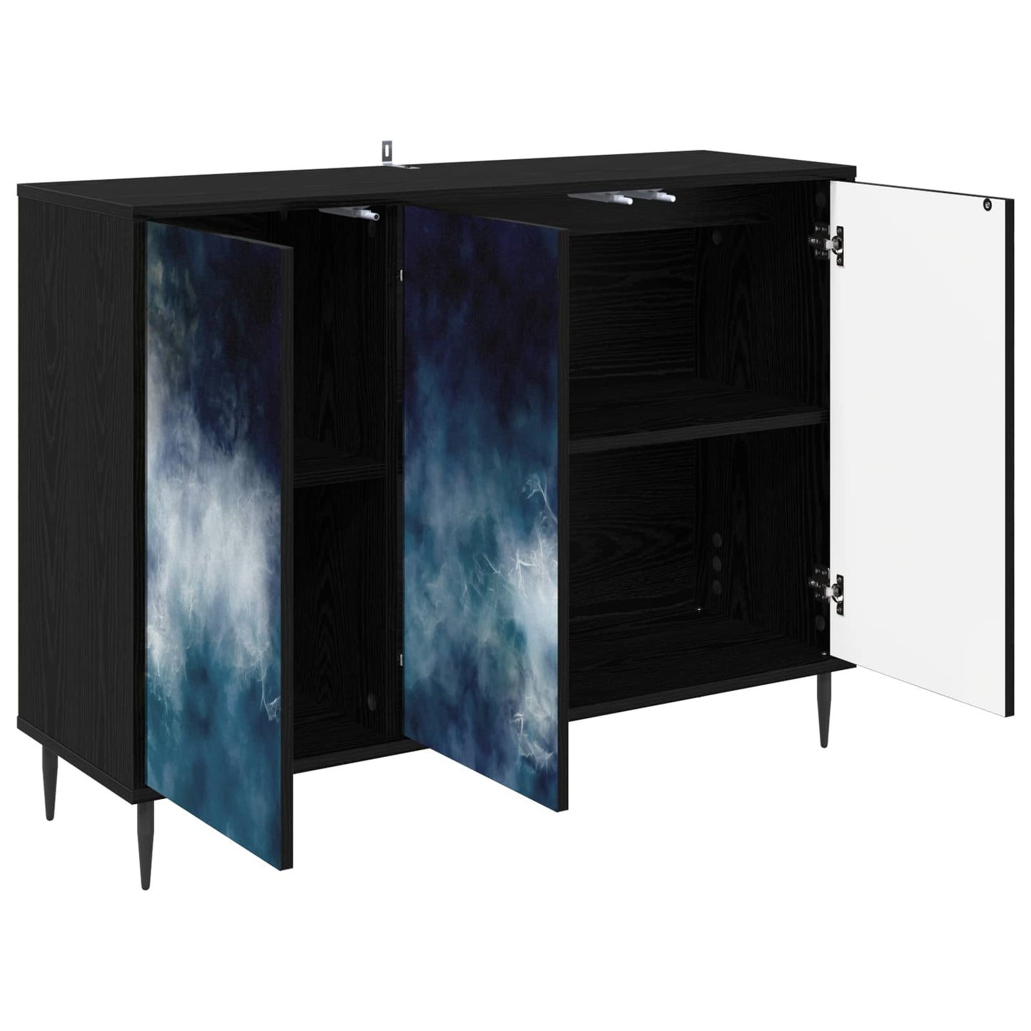 Sideboard RAALTE Black Oak 102 x 33 x 76 cm Engineered Wood